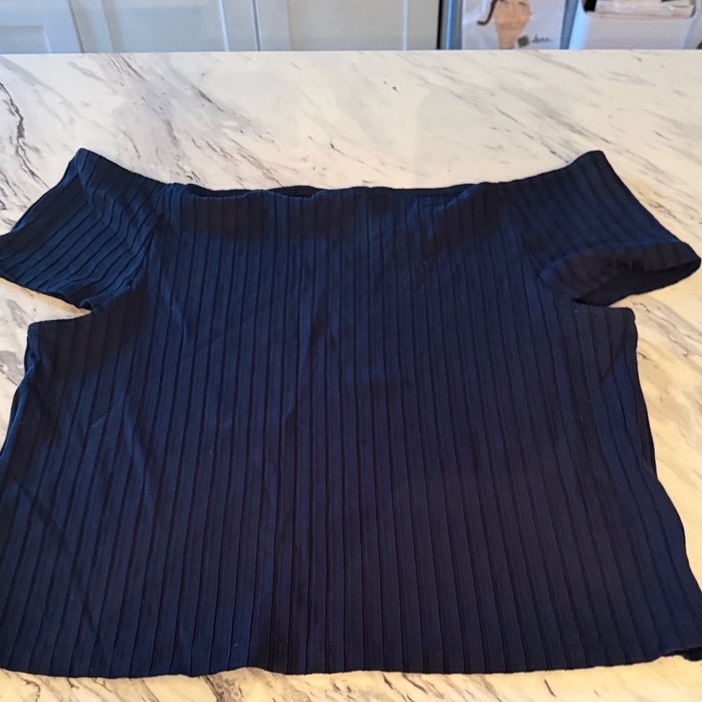 Banana republic- Navy Blue Off-Shoulder Top